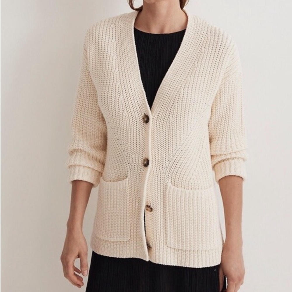 Madewell Cream Knit Cardigan